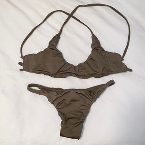Olive green bikini set